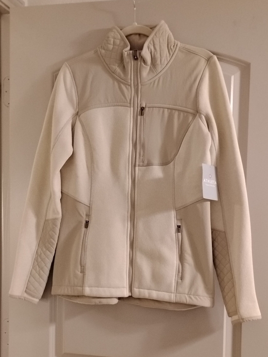 Athleta Jackets & Blazers - Athleta Cream Quilted-Accent Utility Jacket